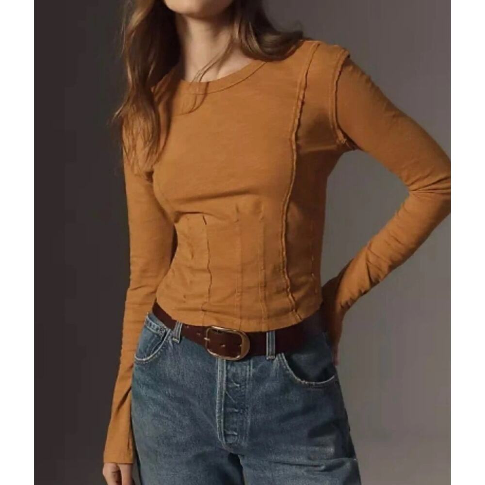 Pilcro Anthropologie Exposed Seam 100% Cotton Top Size S